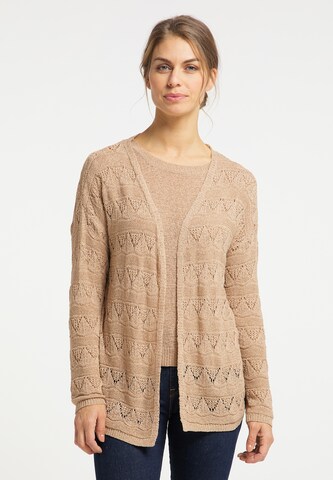 Cardigan Usha en marron : devant