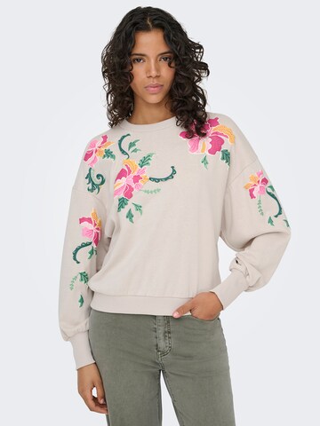 ONLY - Sweatshirt 'ONLBROOKE' em cinzento: frente