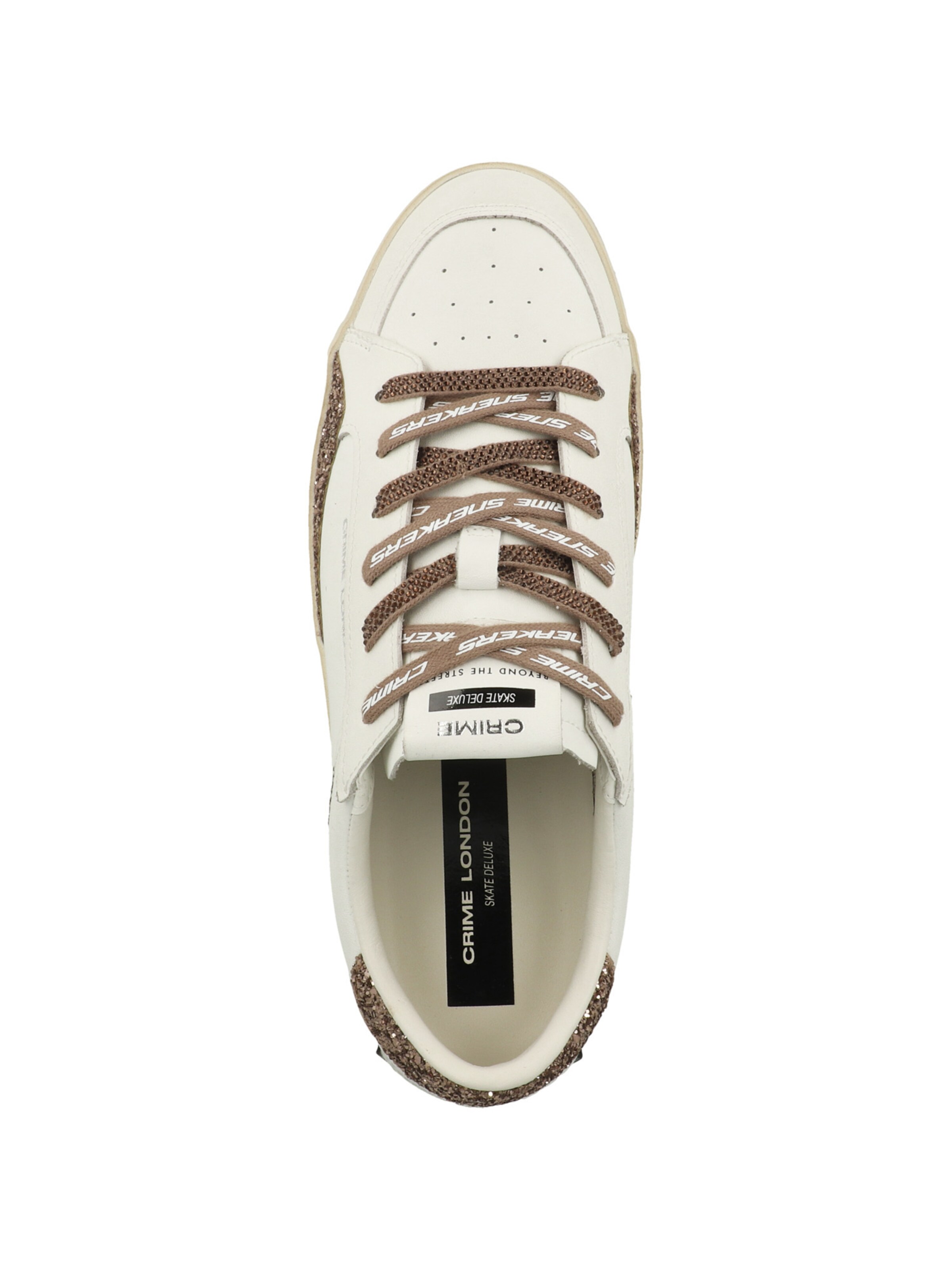 Baskets basses ' SK8 DELUXE ' Crime London en blanc