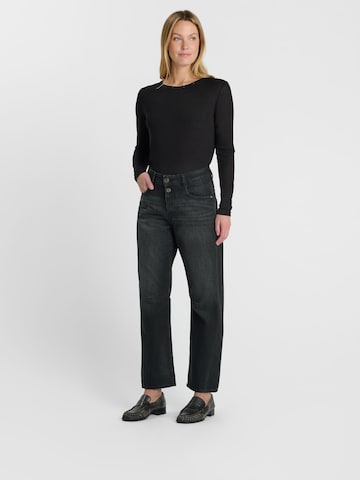 Le Temps Des Cerises Regular Jeans in Zwart: voorkant