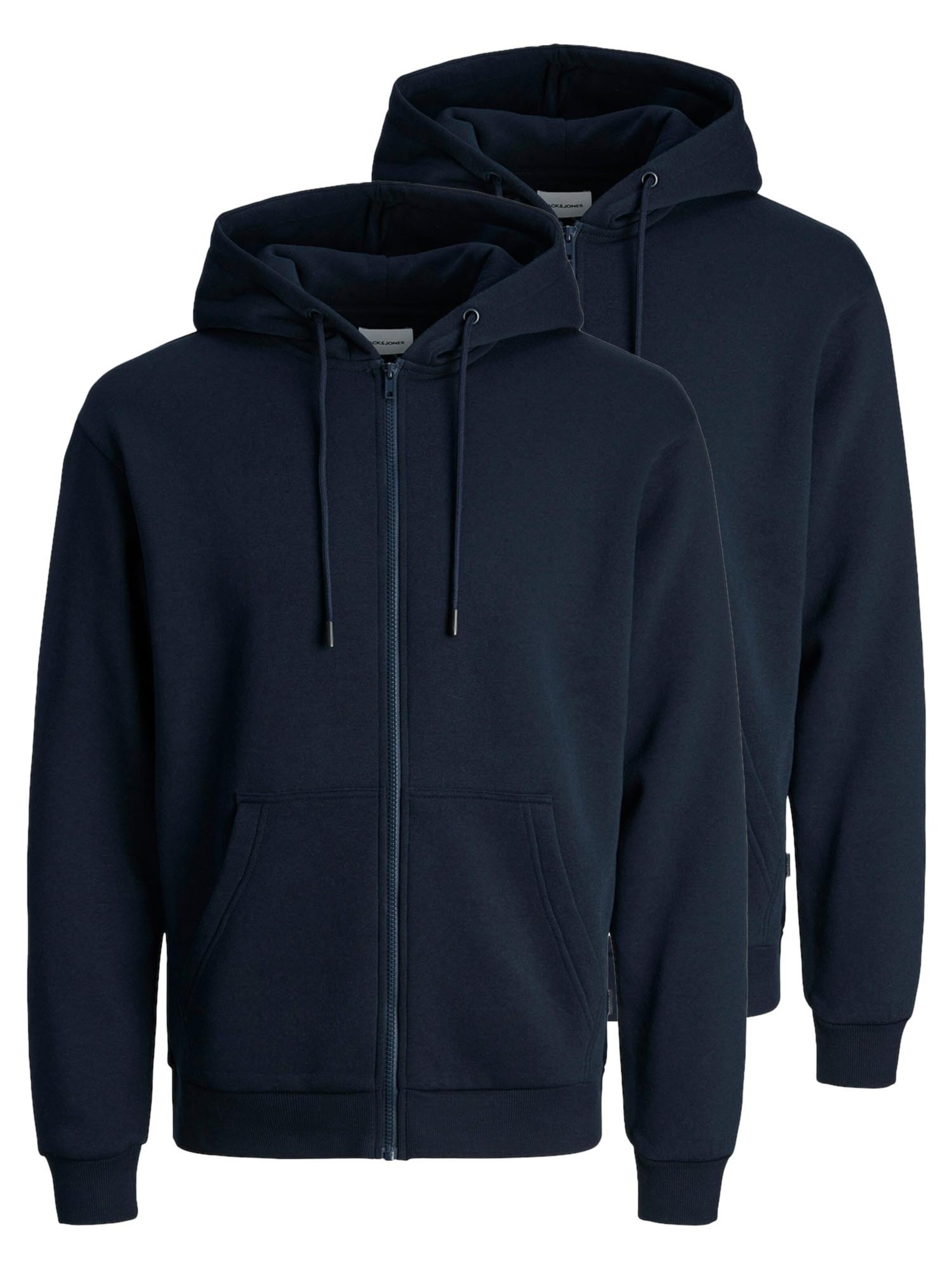 JACK & JONES Zip-Up Hoodie 'Bradley' in Dark blue, Item view