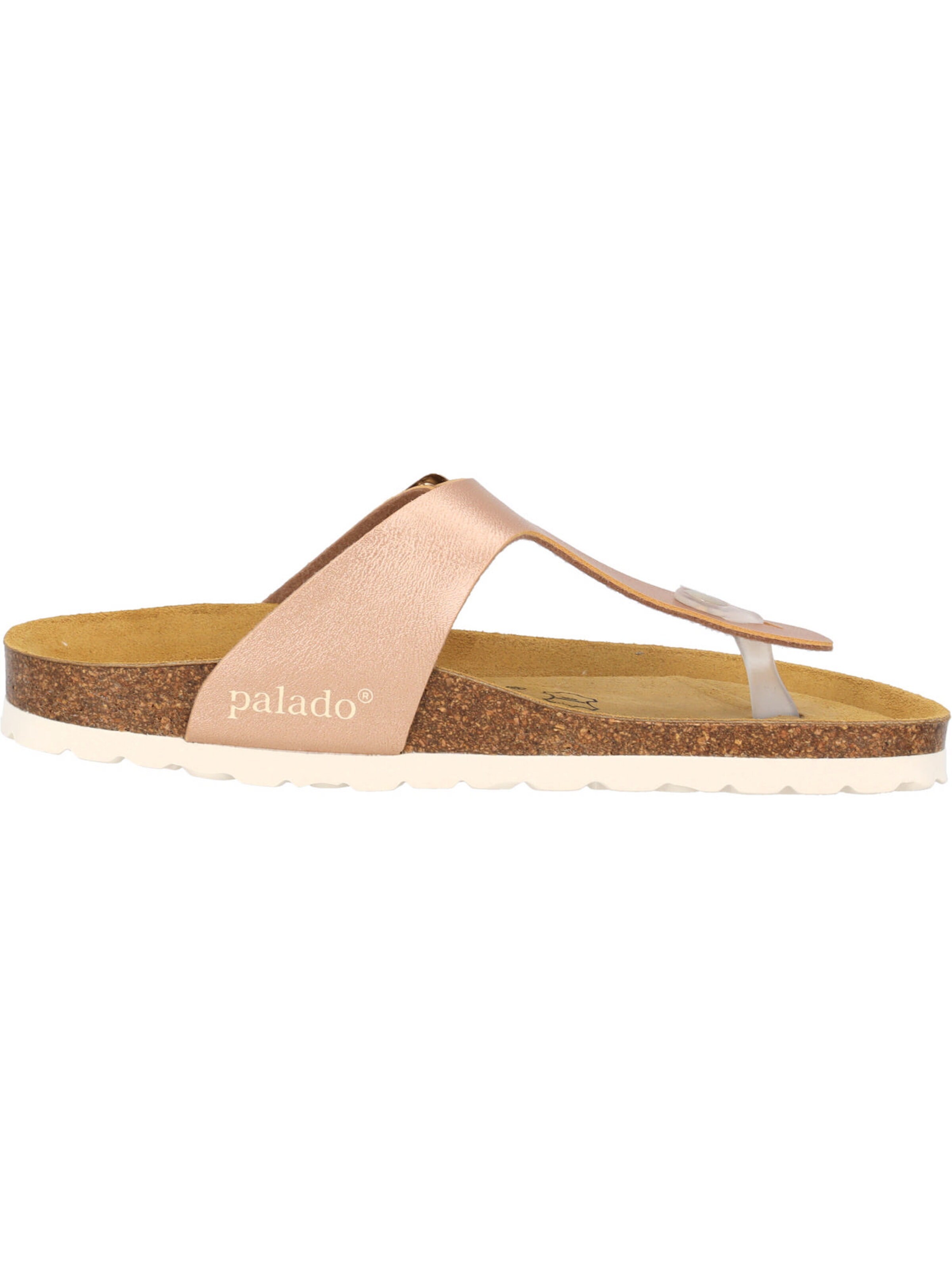 Palado T-Bar Sandals 'Kos Metallic' in Brown