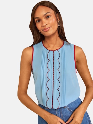 love & roses Blouse in Blue: front