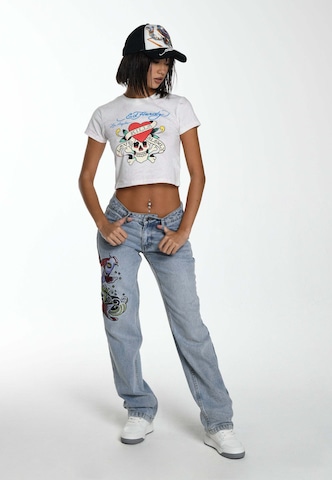 mėlyna Ed Hardy Laisvas Džinsai 'Koi Wave'