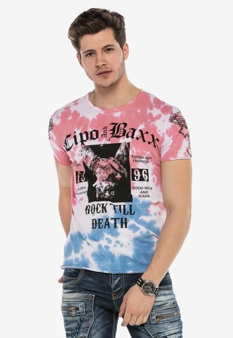 CIPO & BAXX T-Shirt 'ROCK TILL DEATH' in Mischfarben: predná strana