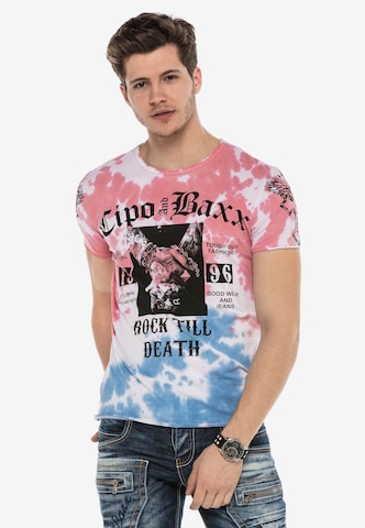 CIPO & BAXX T-Shirt 'ROCK TILL DEATH' in Mischfarben: predná strana
