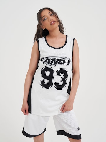 AND1 Shirt '93 Airtex' in Weiß: Vorderseite