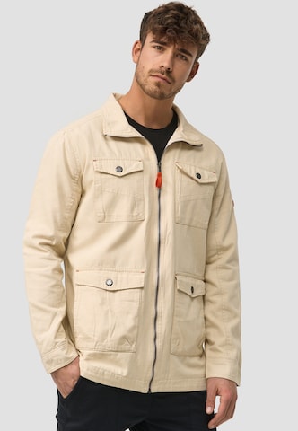 INDICODE JEANS Übergangsjacke 'Simeon' in Beige: predná strana