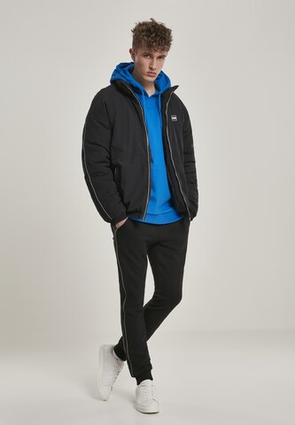 Urban Classics Between-Season Jacket 'Reflective Piping' in Black