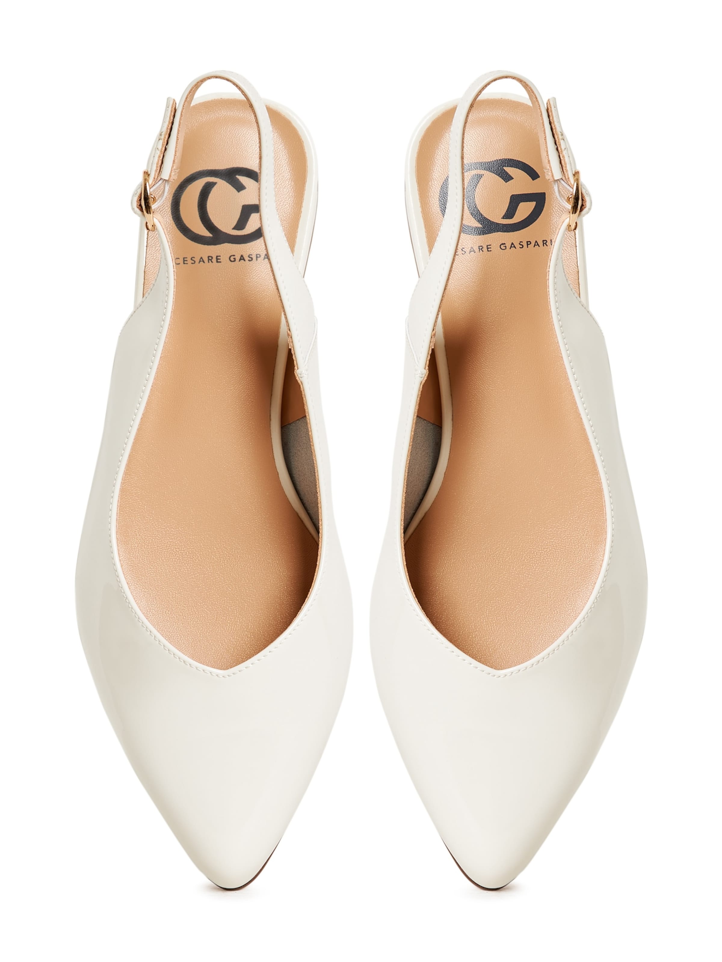 CESARE GASPARI - Sapatos abertos atrás em branco