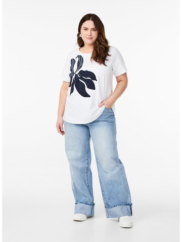 T-shirt 'Velin' Zizzi en blanc