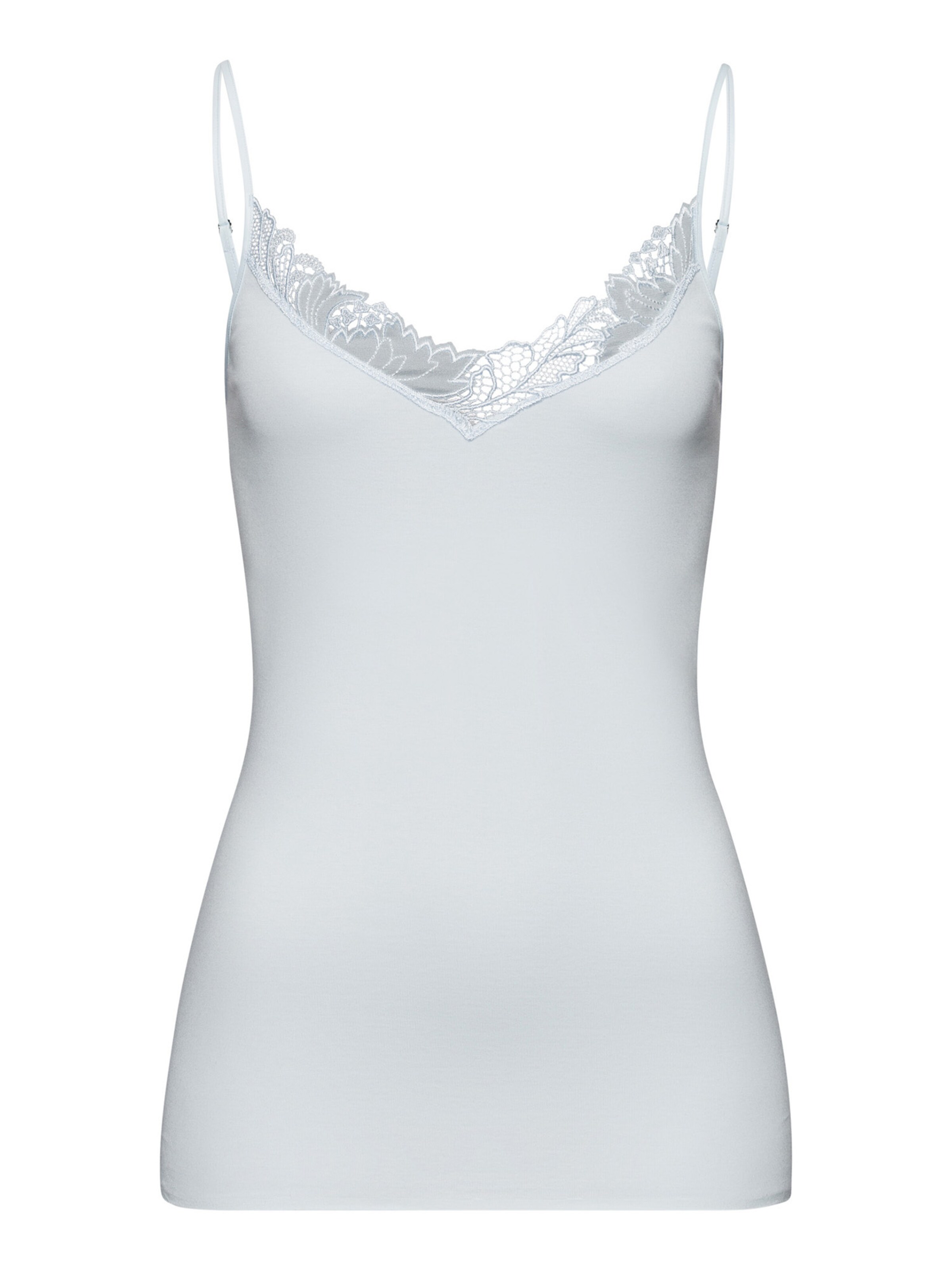 Hanro - Top ' Anne ' em azul: frente