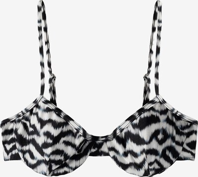 Bershka Bikinitop in schwarz / weiß, Produktansicht