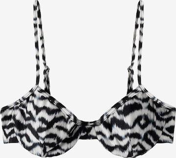 Bershka T-shirt Bikini top in Black: front