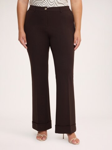 évasé Pantalon Fiorella Rubino en marron