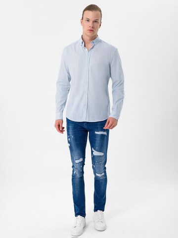 Moxx Paris Slim fit Button Up Shirt in Blue