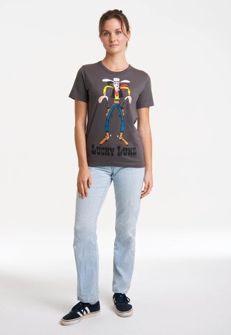 LOGOSHIRT Shirt 'Lucky Luke Colt' in Grey