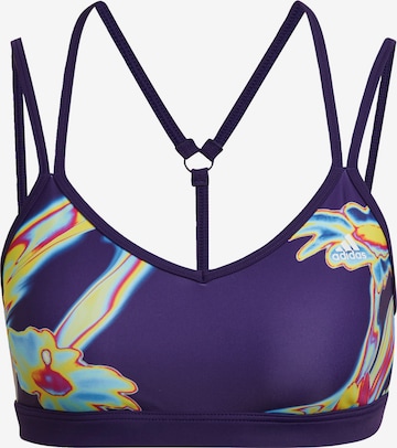 ADIDAS PERFORMANCE Athletic Bikini Top in Purple: front