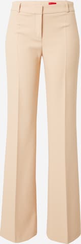 smėlio HUGO Platėjantis Kelnės su kantu 'Hilotinna': priekis