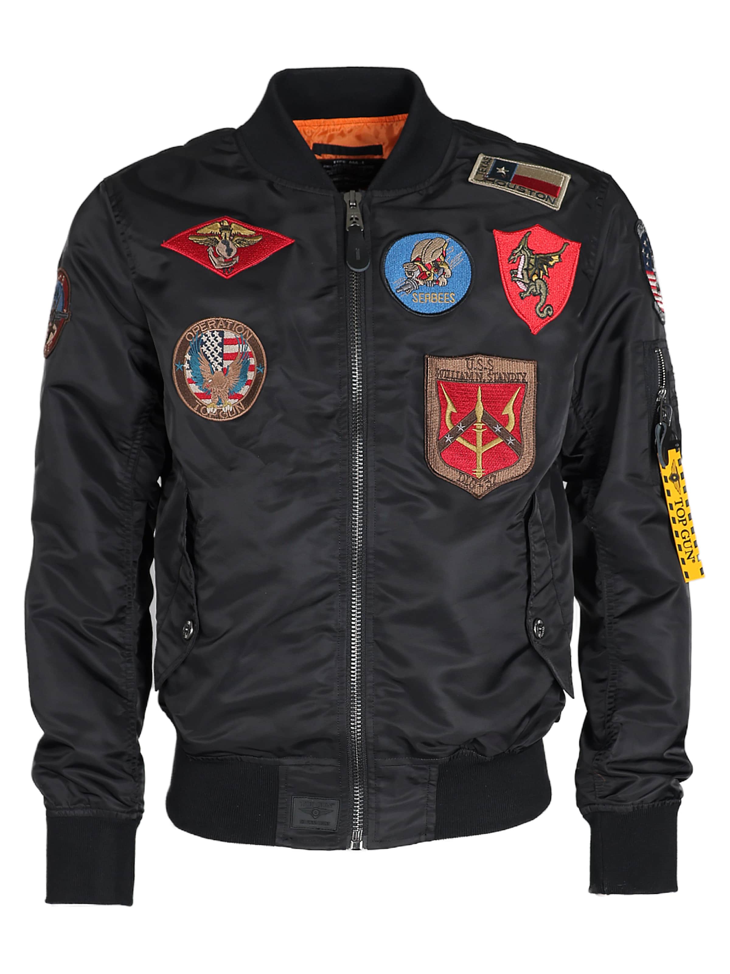TOP GUN Jacke 'TG2024001' in Schwarz: Vorderseite
