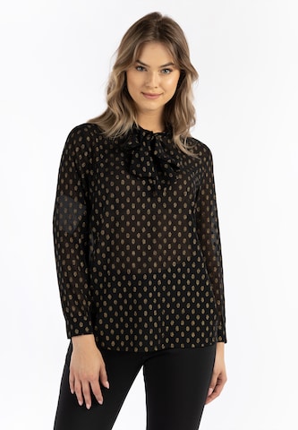 DreiMaster Klassik Blouse in Zwart: voorkant