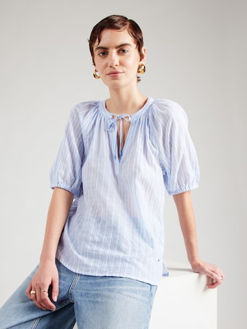 Camicia da donna 'El44vi' di ZABAIONE in blu: frontale