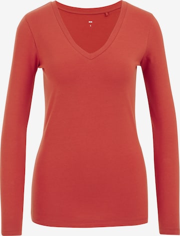 T-shirt WE Fashion en rouge : devant