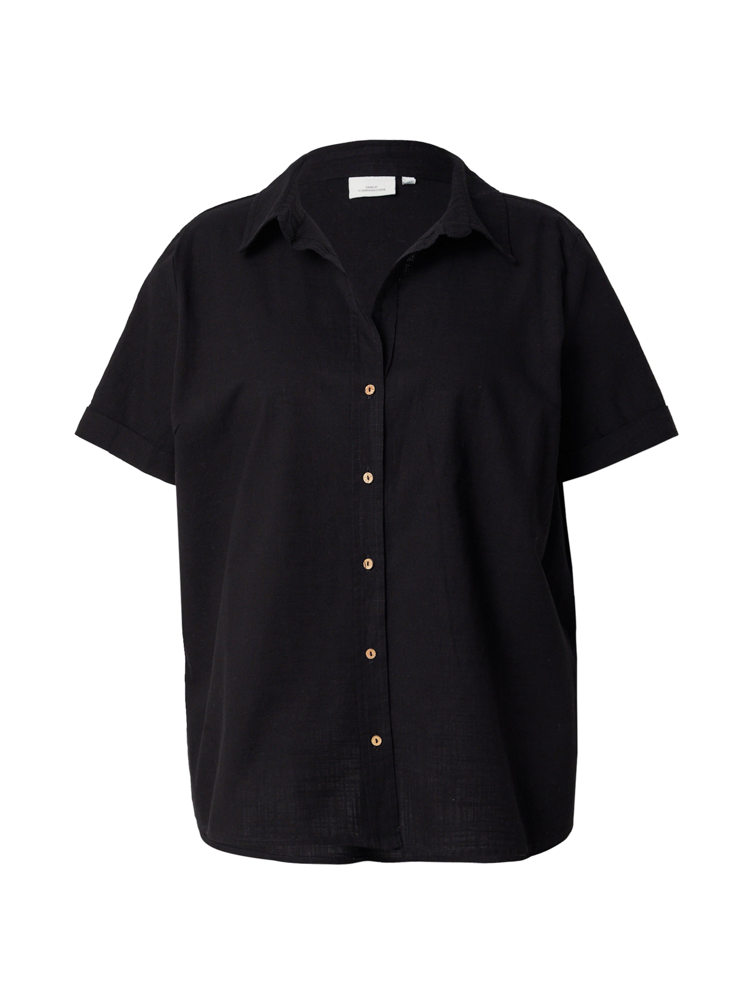 ONLY Carmakoma Блуза в черно: отпред