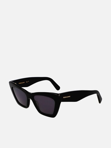 FERRAGAMO Zonnebril in Zwart: voorkant