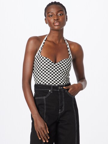Nasty Gal Top | črna barva: sprednja stran