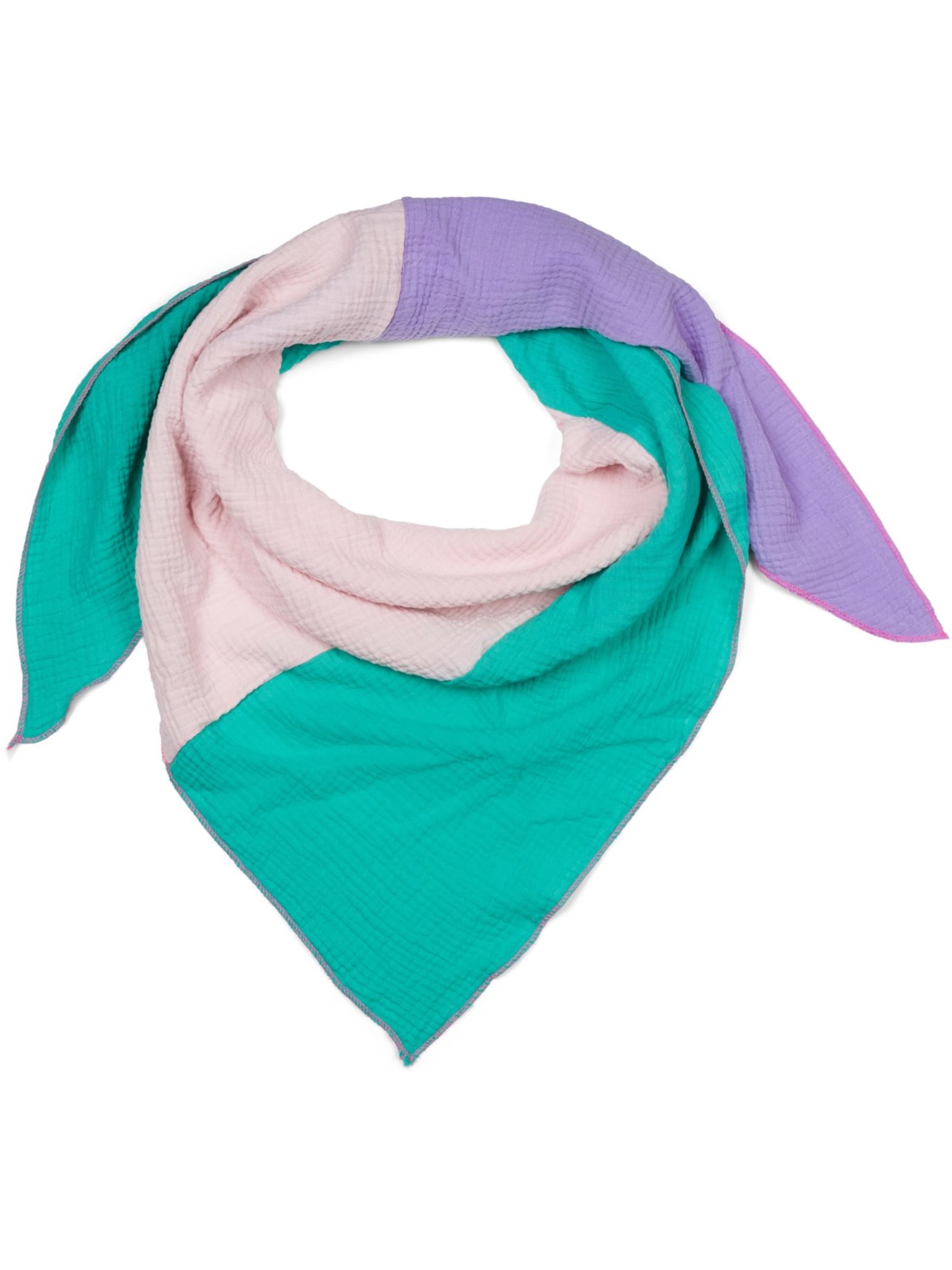 styleBREAKER Tuch '3-Farbiges Musselin Dreieckstuch'‌‌‌‌‌‌‌‌‌‌ in Pink: Vorderseite