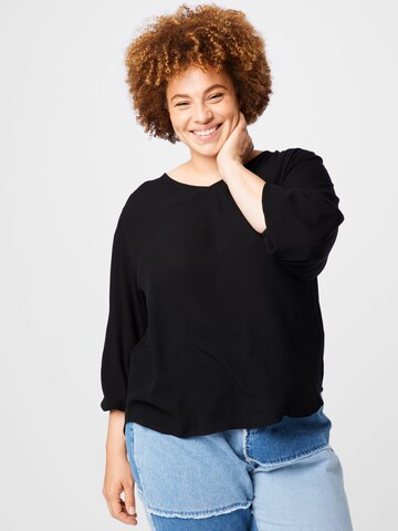 ONLY Carmakoma Bluse 'JUDIA' in Schwarz: Vorderseite