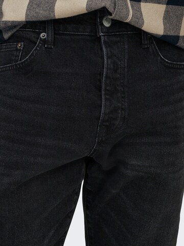 regular Jeans 'ONSYOKE' di Only & Sons in nero