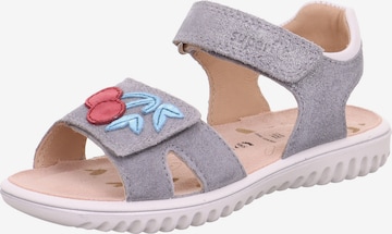 SUPERFIT - Sandalias 'Sparkle' en gris: frente