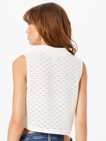 PIECES Knitted Top in White