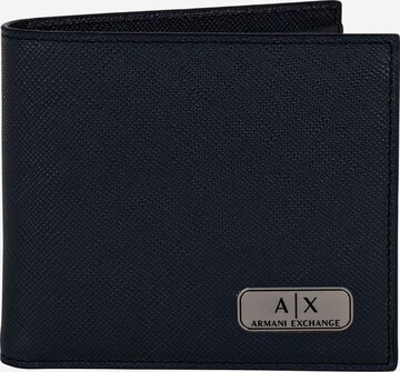 ARMANI EXCHANGE Wallet in Blue: front