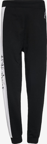 Dangerous DNGRS Zwężany krój Spodnie 'Noir' w kolorze czarny: przód