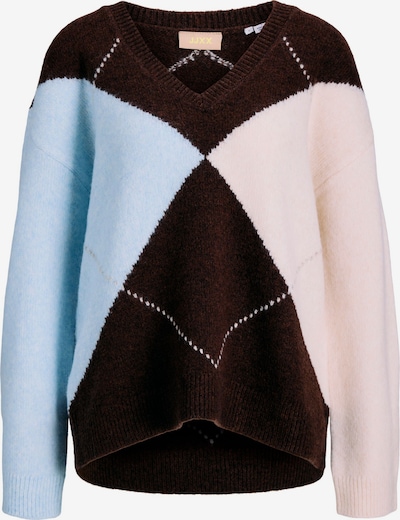 JJXX Strickpullover 'JXEsme' in pastellblau / pastellpink / schwarz, Produktansicht