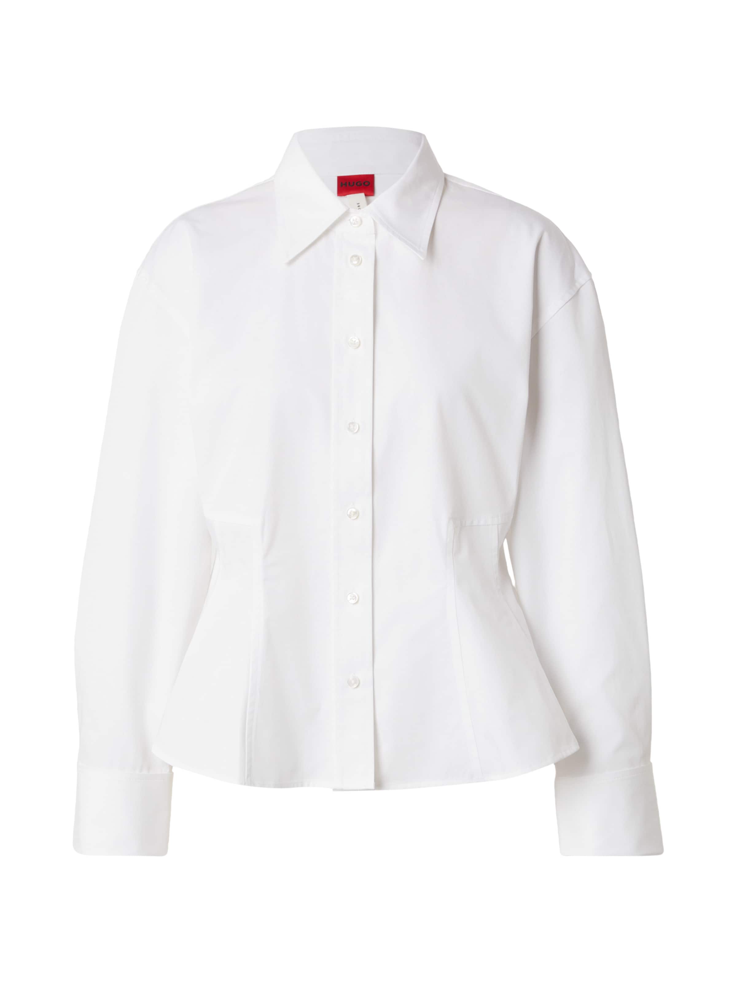 HUGO Blouse &#x27;Emperor&#x27; in Wit: voorkant