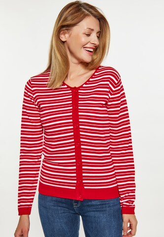 usha BLUE LABEL Knit Cardigan in Red: front