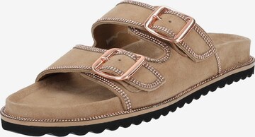 SCAPA Mules in Beige: front
