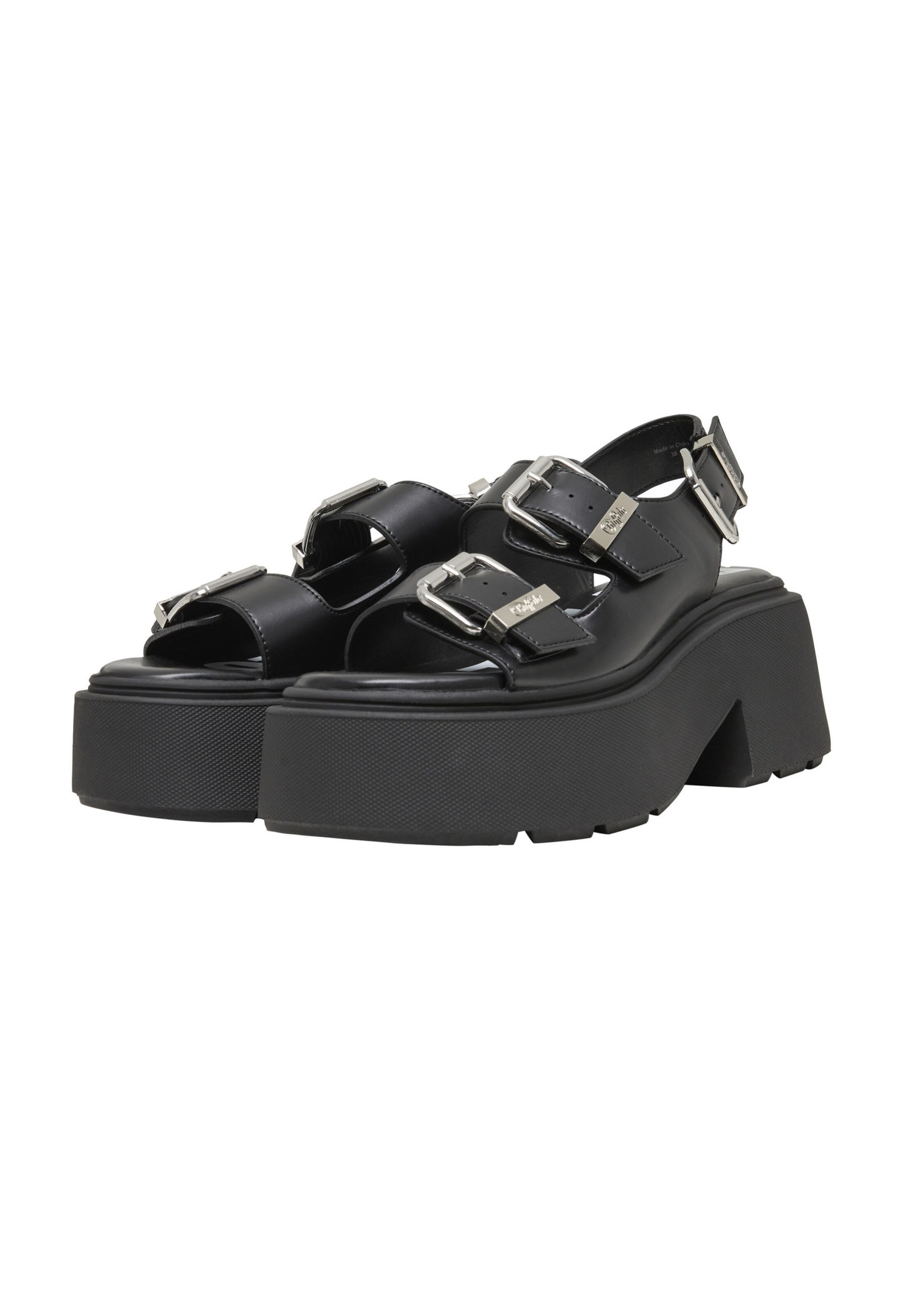 BUFFALO Sandály 'Vicious Athena' – černá