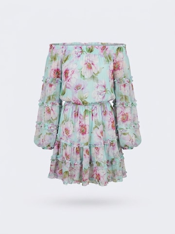 Miss June Dress 'Robe Courte Fleur' in Green: front