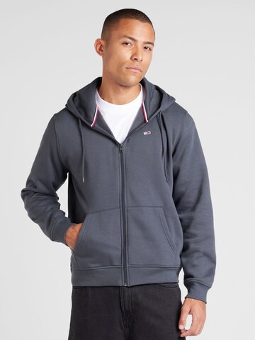 Tommy Jeans Sweatjacke in Grau: Vorderseite
