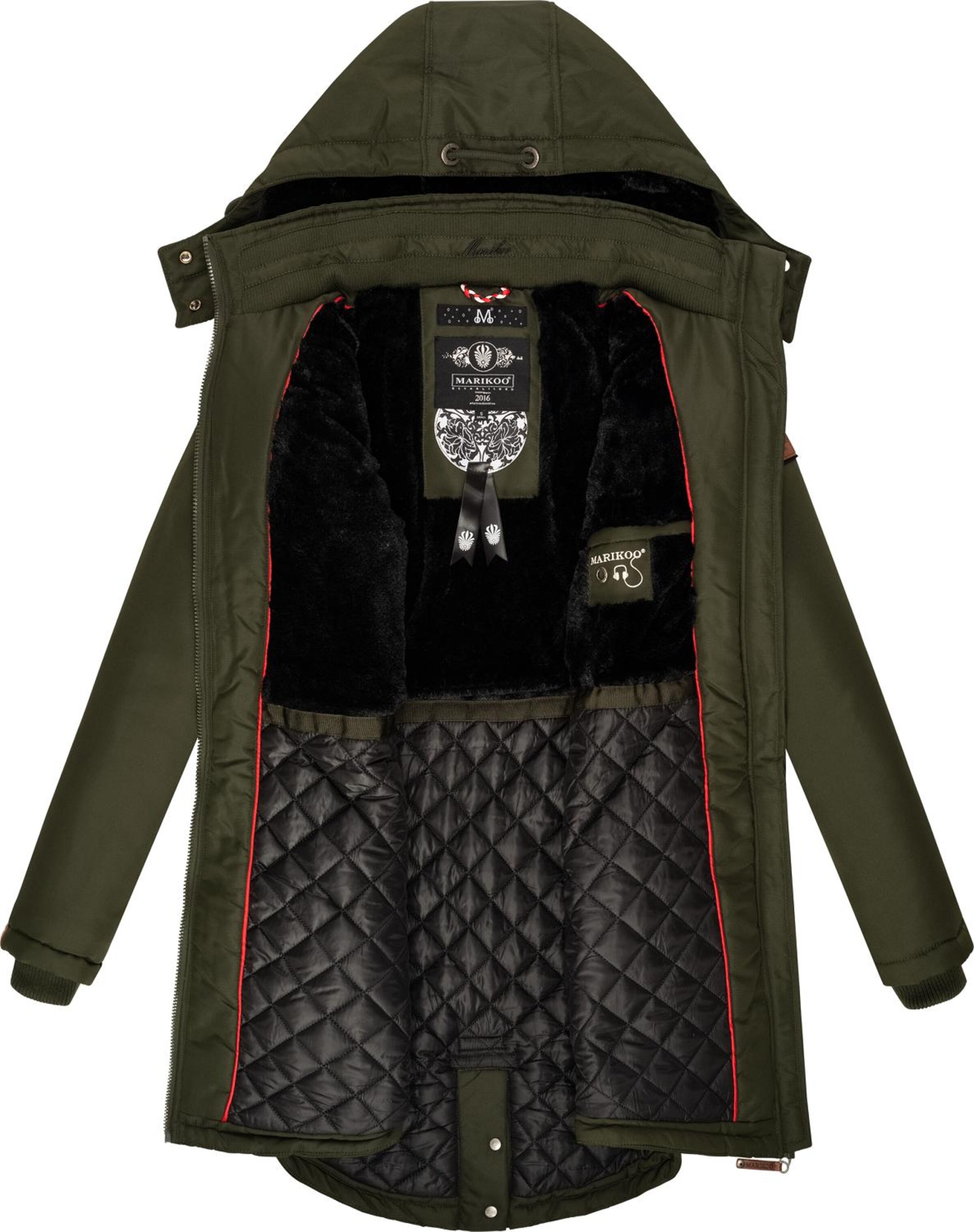 MARIKOO Talveparka 'Kamii', värv roheline