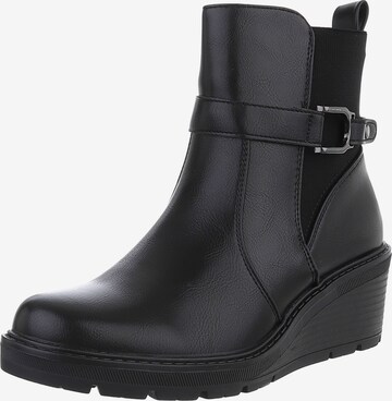 Ital-Design Stiefeletten in Schwarz: Vorderseite