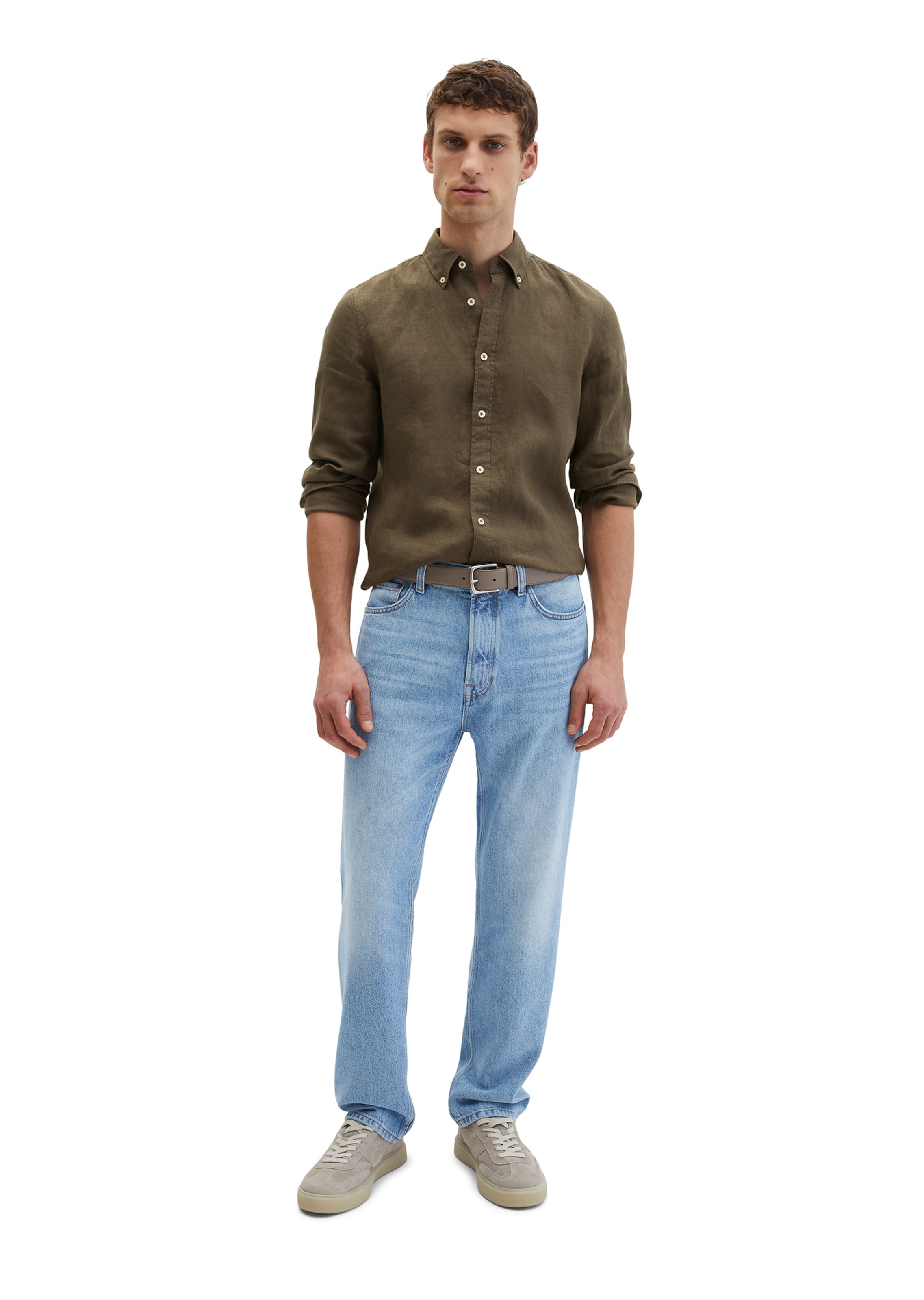 Marc O'Polo Regular fit Overhemd in Bruin