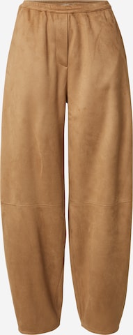 EDITED Szabványos Nadrág 'Fae' - barna: elől