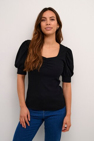 Kaffe T-shirt 'Carna' i svart: framsida