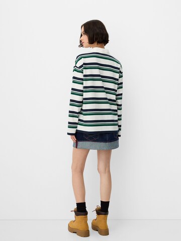 Bershka Majica | bela barva